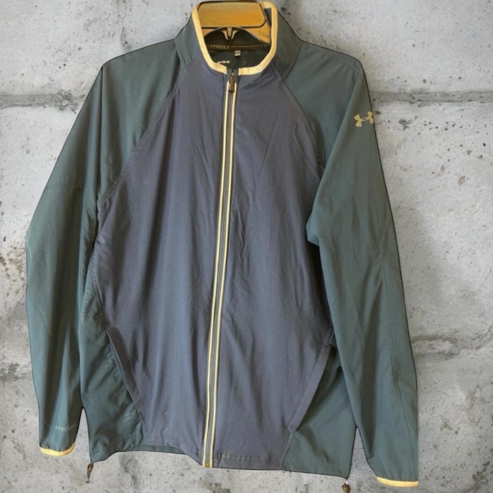 Under Armour Windbreaker Golf Jacket Zip Up Long Sleeve Sz M